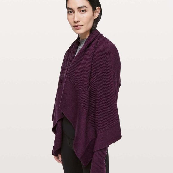 lululemon athletica Sweaters - Lululemon Sit In Lotus Wrap II | Heathered Plum | 8